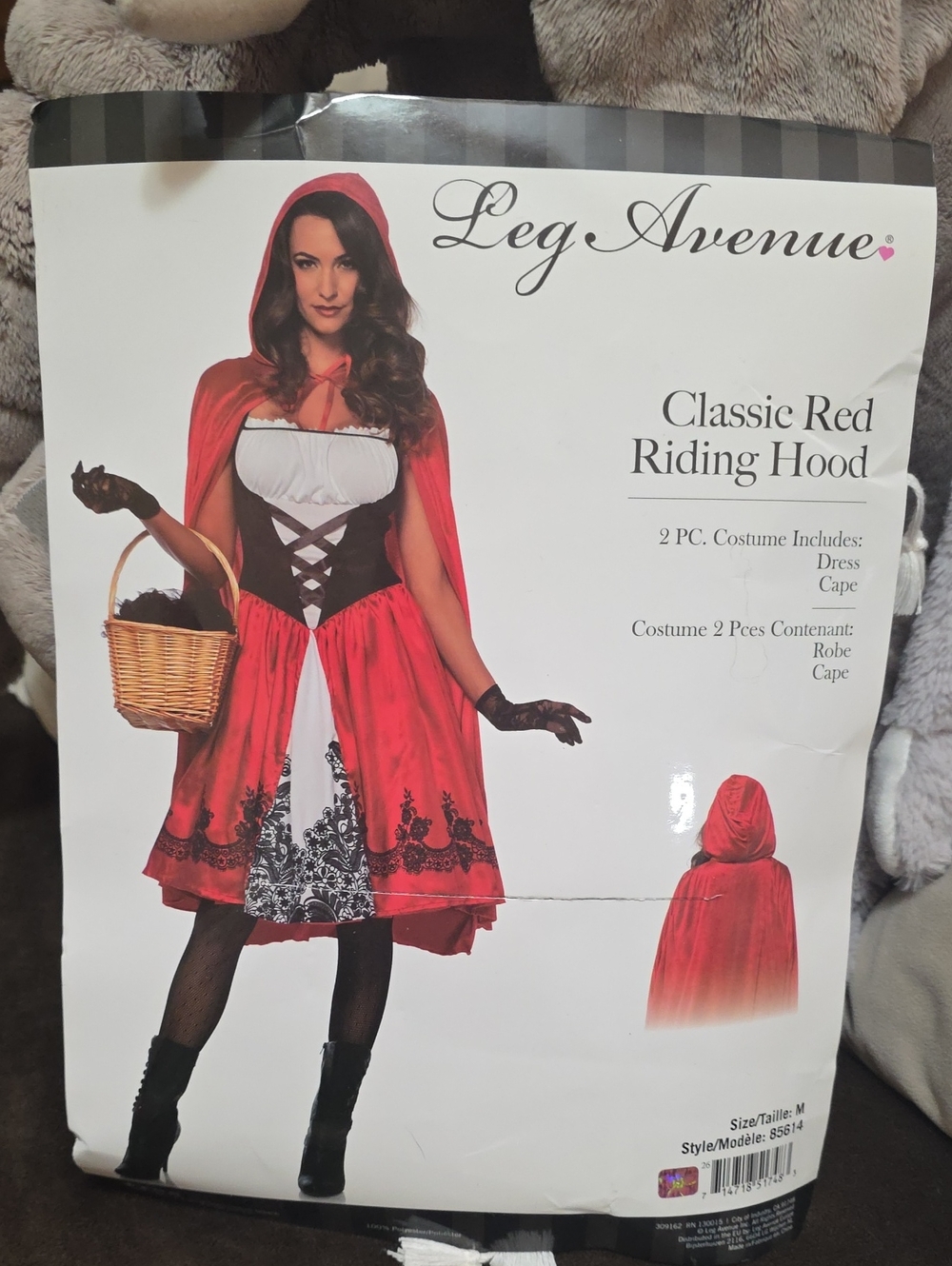 Leg Avenue Red and Black Classic Riding Hood Costume